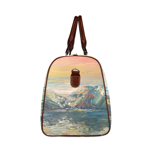 Mountains painting Waterproof Travel Bag/Small (Model 1639)