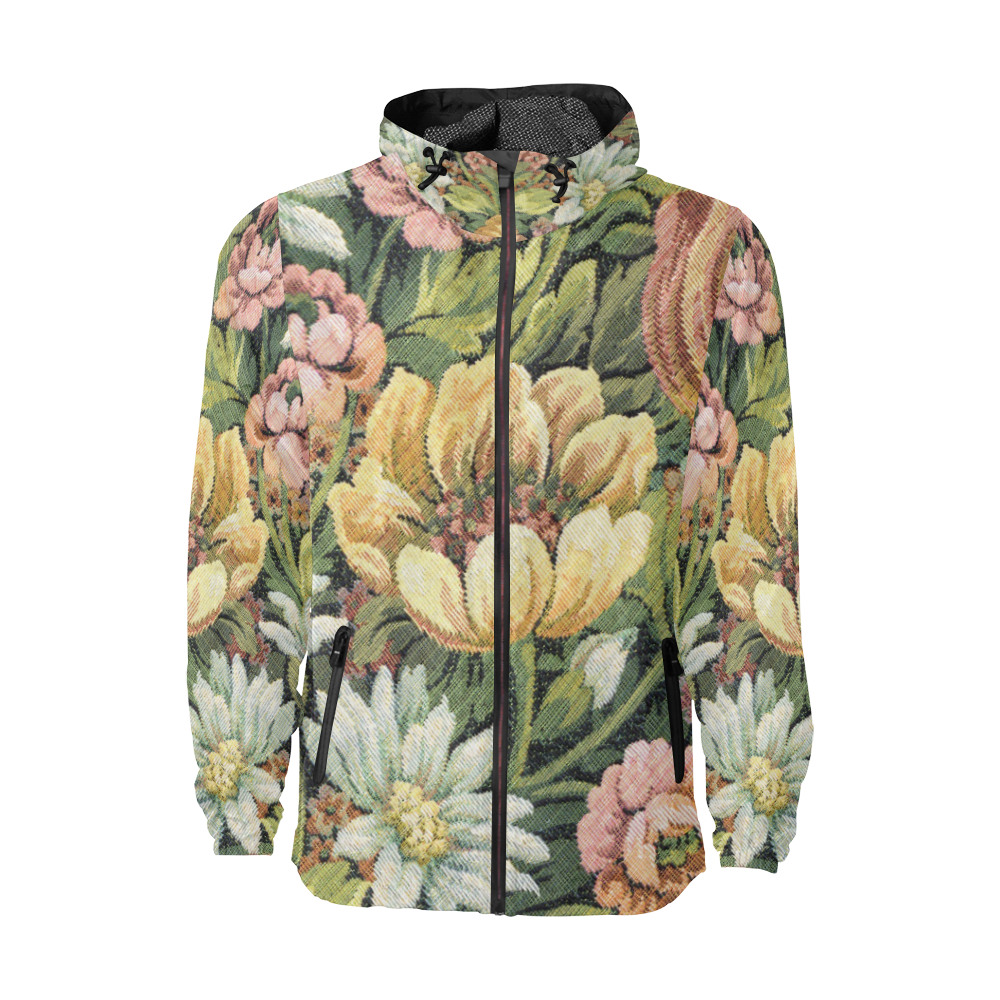 grandma;s comfy floral vintage abstract Unisex All Over Print Windbreaker (Model H23)