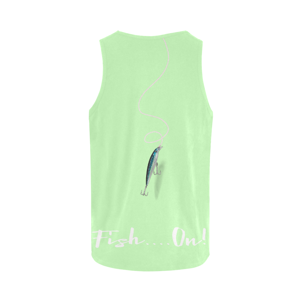 Fish on-white-sea breeze All Over Print Tank Top for Women (Model T43)