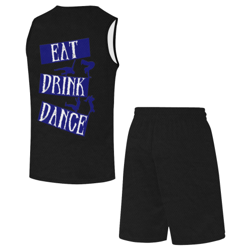 Break Dancing Blue / Black / Silver All Over Print Basketball Uniform