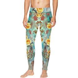 flowers #flowers #pattern Men's All Over Print Leggings (Model L38)