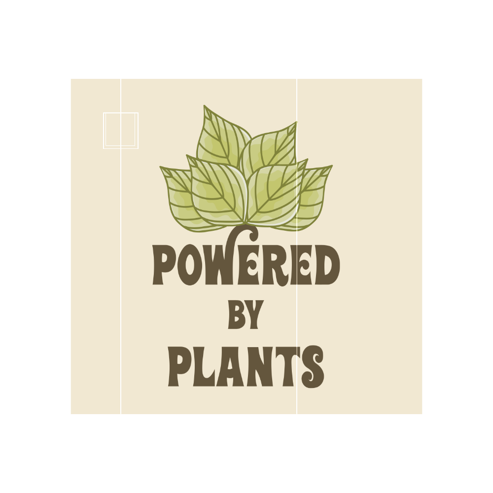 Powered by Plants (vegan) Neoprene Water Bottle Pouch/Large