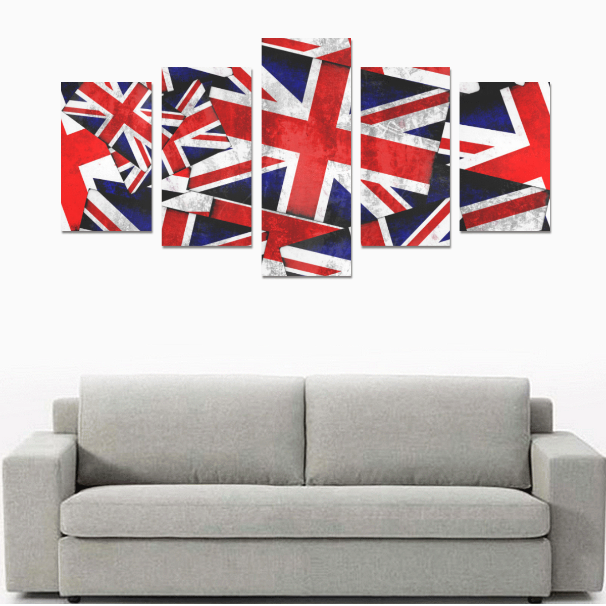 Union Jack British UK Flag Canvas Print Sets C (No Frame)