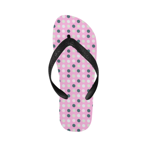 teal white eggs on pink Flip Flops for Men/Women (Model 040)