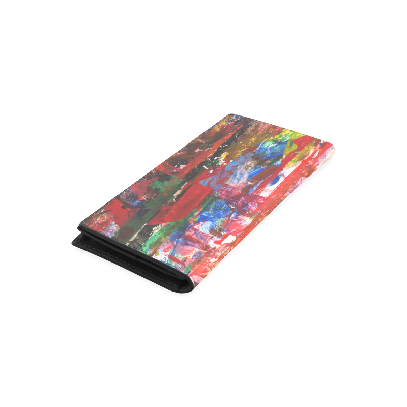 Paint on a white background Women's Leather Wallet (Model 1611)