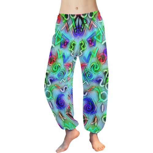 funky doodle  by JAMColors Women's All Over Print Harem Pants (Model L18)