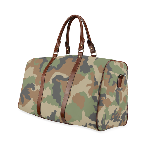 Woodland camouflage pattern Waterproof Travel Bag/Small (Model 1639)