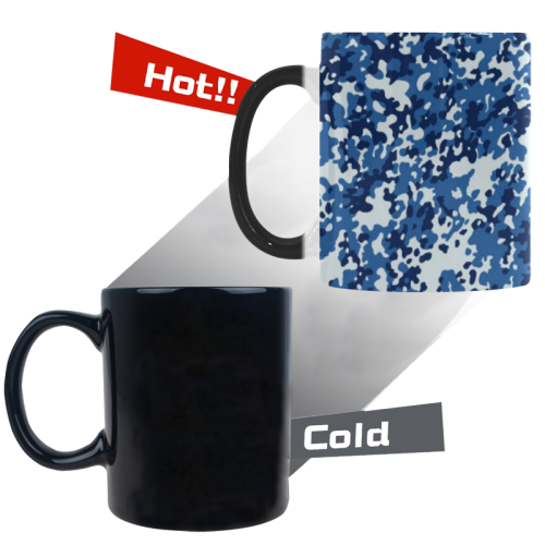 Digital Blue Camouflage Custom Morphing Mug