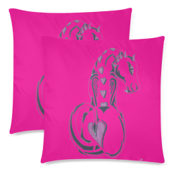 Love Dragon pillows Custom Zippered Pillow Cases 18"x 18" (Twin Sides) (Set of 2)