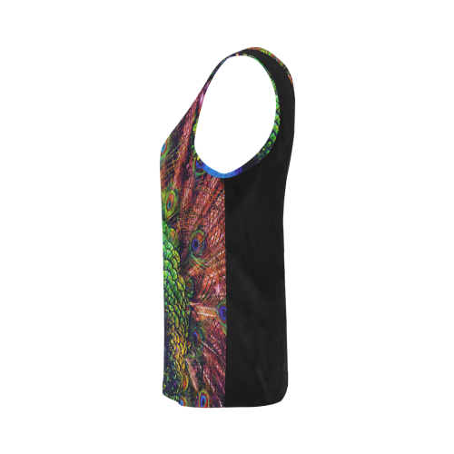 Impressionist Peacock All Over Print Tank Top for Women (Model T43)