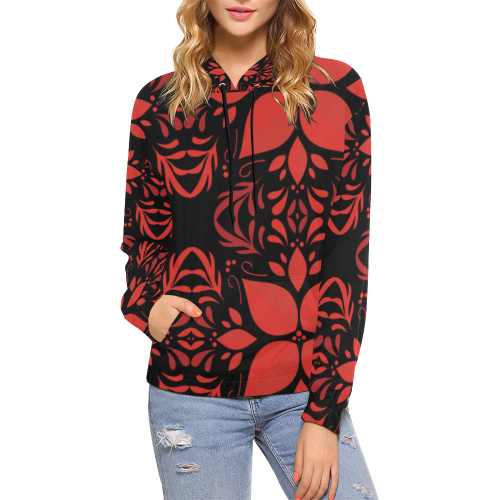 18dr All Over Print Hoodie for Women (USA Size) (Model H13)