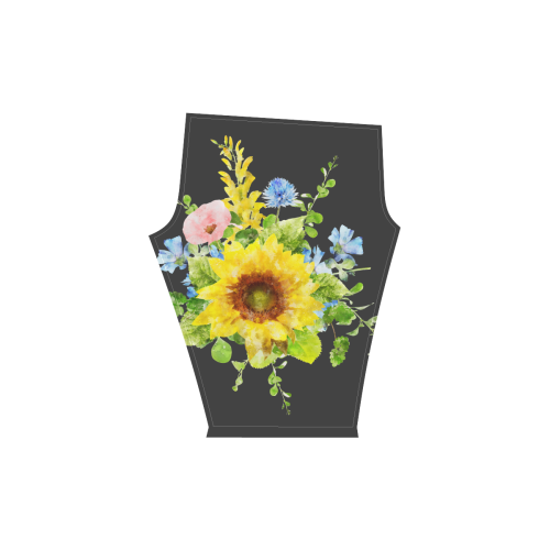Fairlings Delight's Sunflower Bouquets 53086B1 Women's Low Rise Capri Leggings (Invisible Stitch) (Model L08)