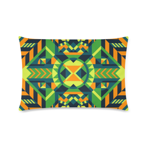 Modern Geometric Pattern Custom Zippered Pillow Case 16"x24"(Twin Sides)