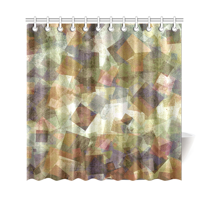 abstract squares Shower Curtain 69"x70"