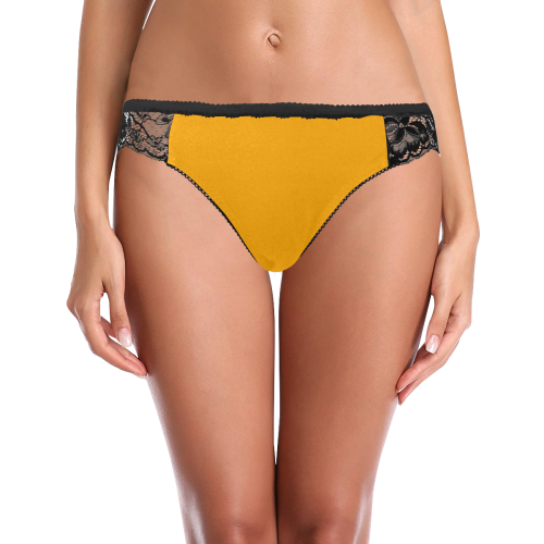 color orange Women's Lace Panty (Model L41)