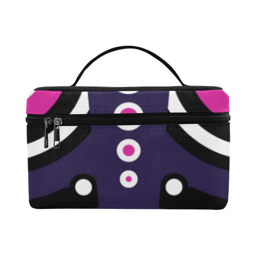 Pink Purple Tiki Tribal Cosmetic Bag/Large (Model 1658)