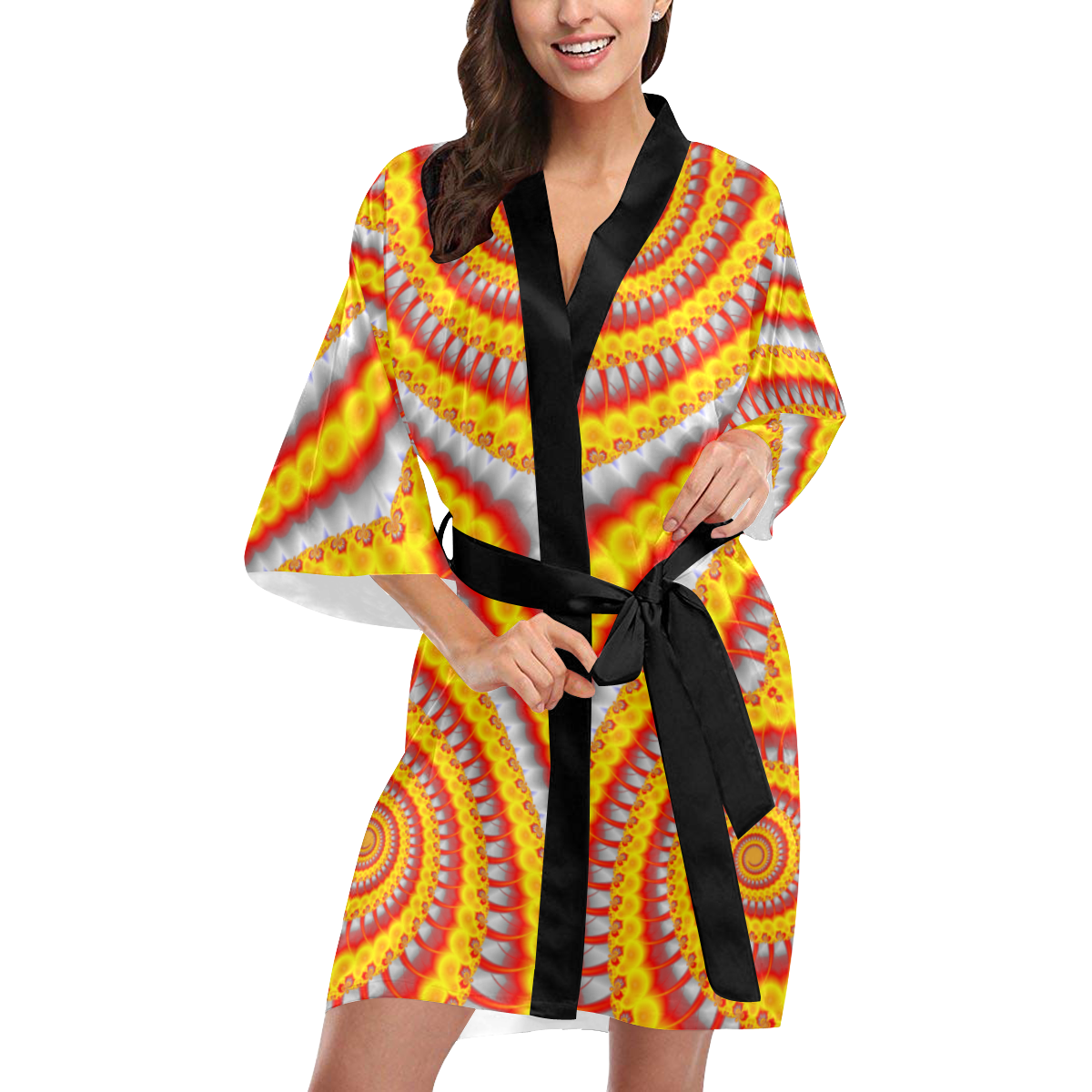 Spiraling Kimono Robe