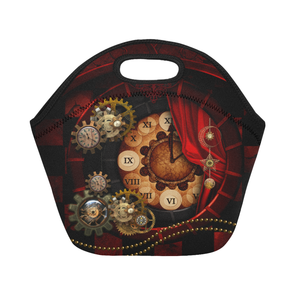 Steampunk, wonderful clockwork Neoprene Lunch Bag/Small (Model 1669)