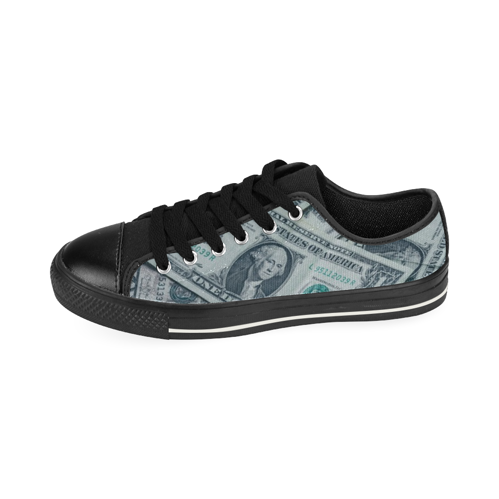 MILLION DOLLAR MONEY Low Top Canvas Shoes for Kid (Model 018)