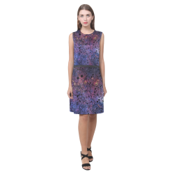 Cosmic Sugar Skulls Eos Women's Sleeveless Dress (Model D01)