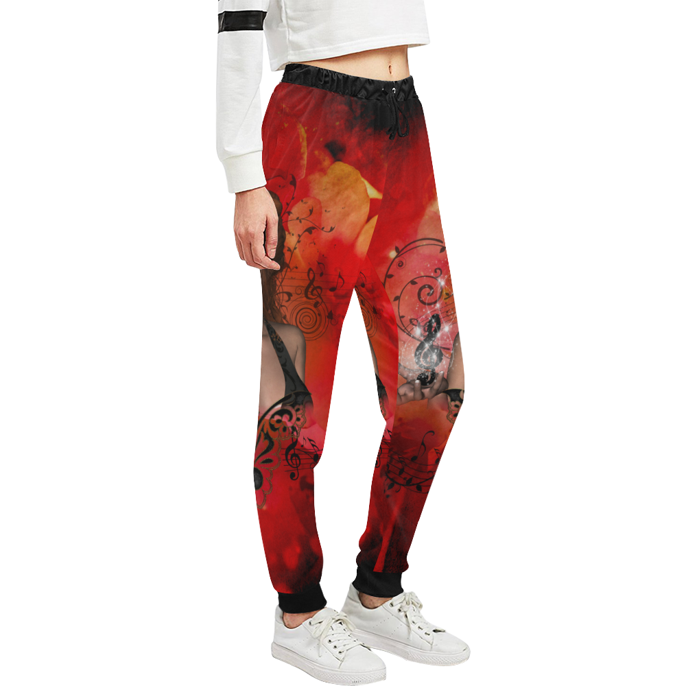 Fairy with clef Unisex All Over Print Sweatpants (Model L11)