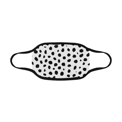 Black and White Seamless Cheetah Spots Mouth Mask