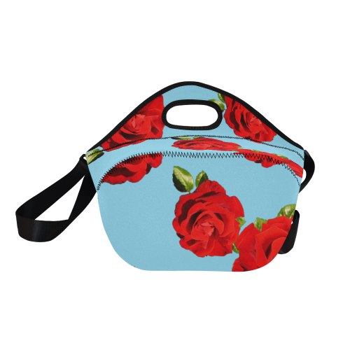 Fairlings Delight's Floral Luxury Collection- Red Rose Neoprene Lunch Bag/Large 53086a13 Neoprene Lunch Bag/Large (Model 1669)