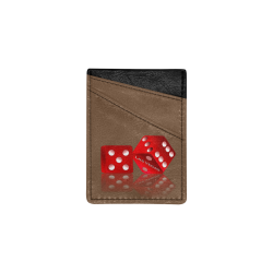 Las Vegas Craps Dice on Brown Cell Phone Card Holder
