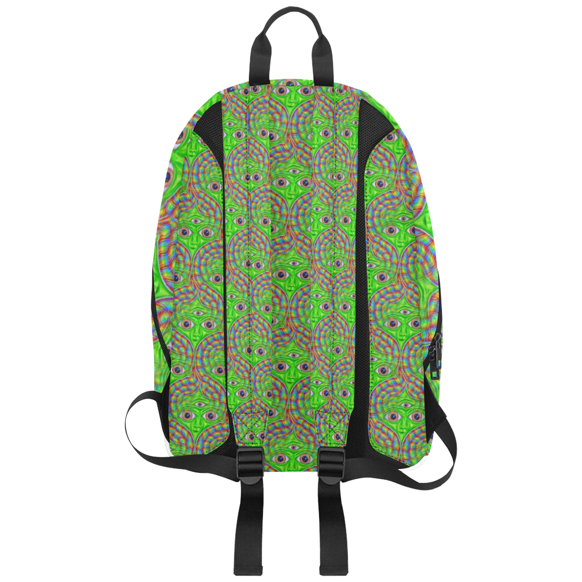 Portrait of an Alien Looking at Sound2.jpg Large Capacity Travel Backpack (Model 1691)