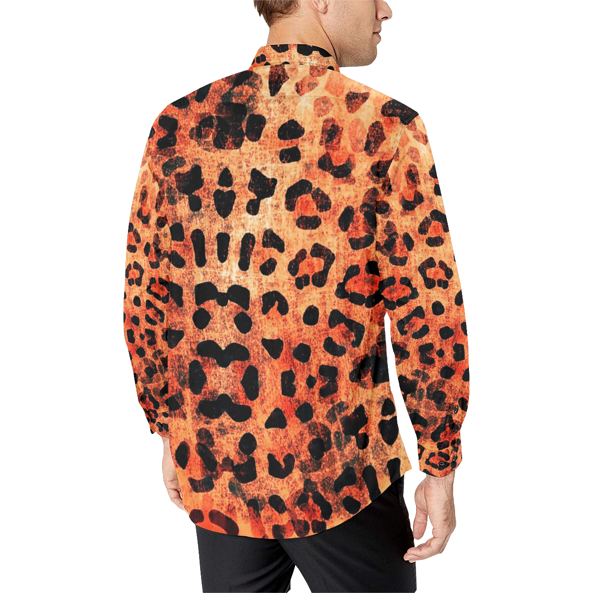 Tiger Pattern by K.Merske Men's All Over Print Casual Dress Shirt (Model T61)