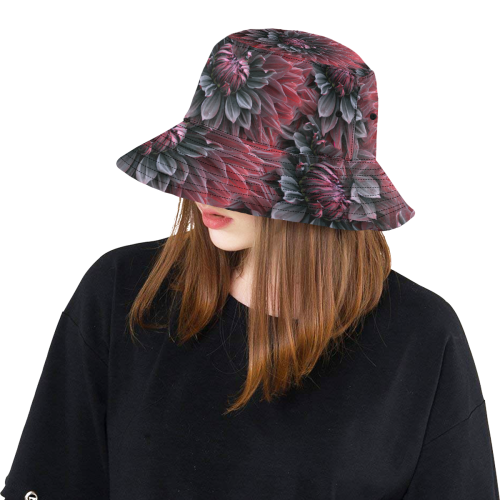 Dark Flower All Over Print Bucket Hat
