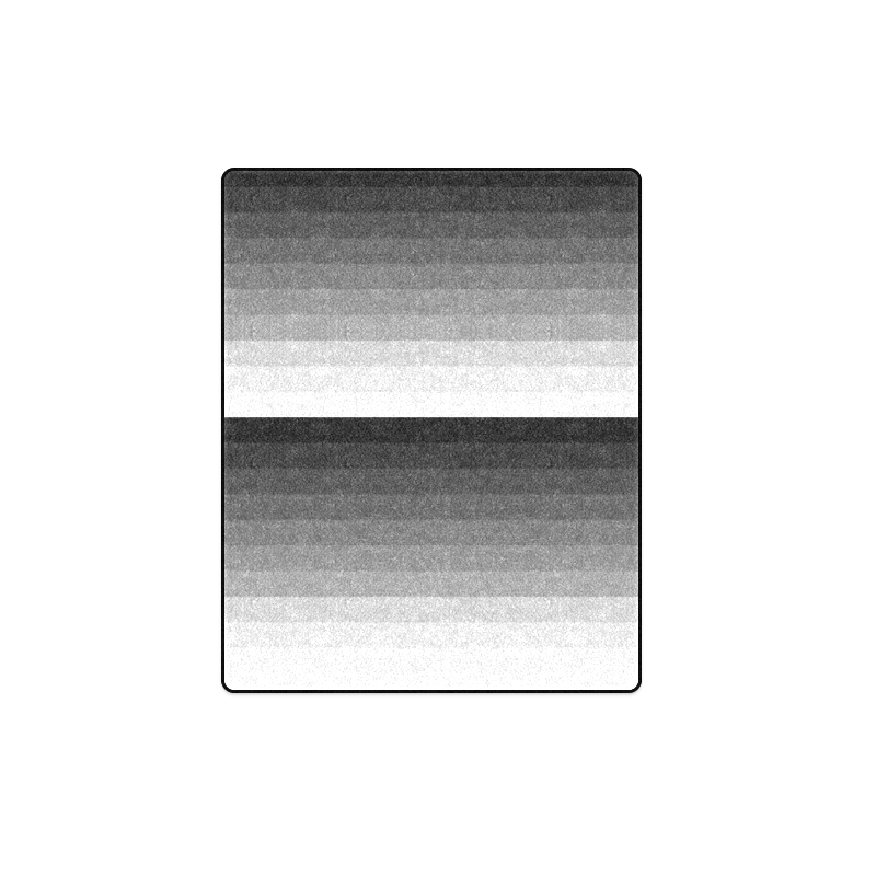White, black, gray multicolored stripes Blanket 40"x50"