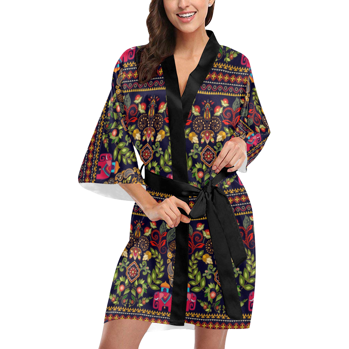 Indian Seamless Pattern 1 Kimono Robe