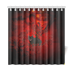 Funny angry cat Shower Curtain 72"x72"