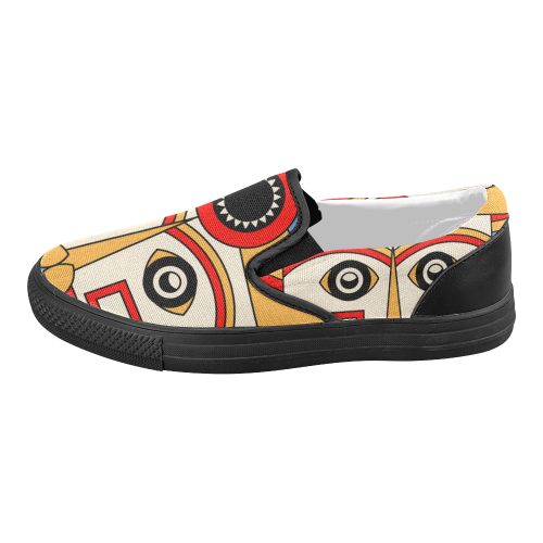 Aztec Religion Tribal Women's Slip-on Canvas Shoes (Model 019)