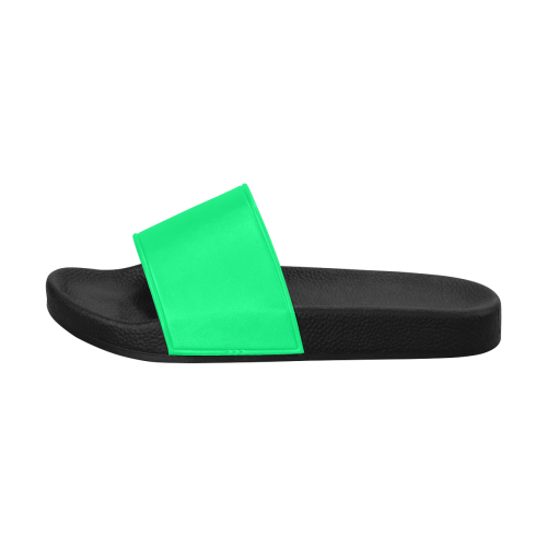 color spring green Men's Slide Sandals/Large Size (Model 057)