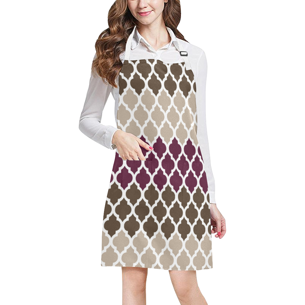 stripe lace pattern All Over Print Apron