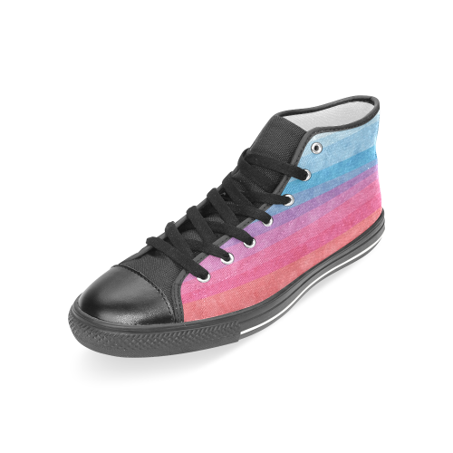 From Dusk Til Dawn Women's Classic High Top Canvas Shoes (Model 017)