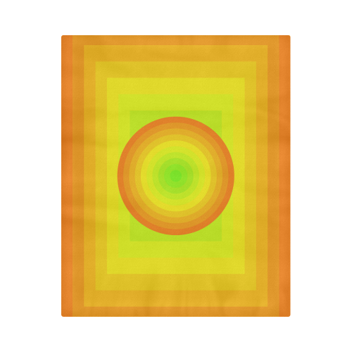 Golden orange multicolored multiple squares Duvet Cover 86"x70" ( All-over-print)