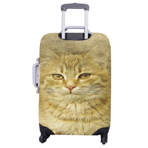 Orange Tabby Cat Luggage Cover/Large 26"-28"