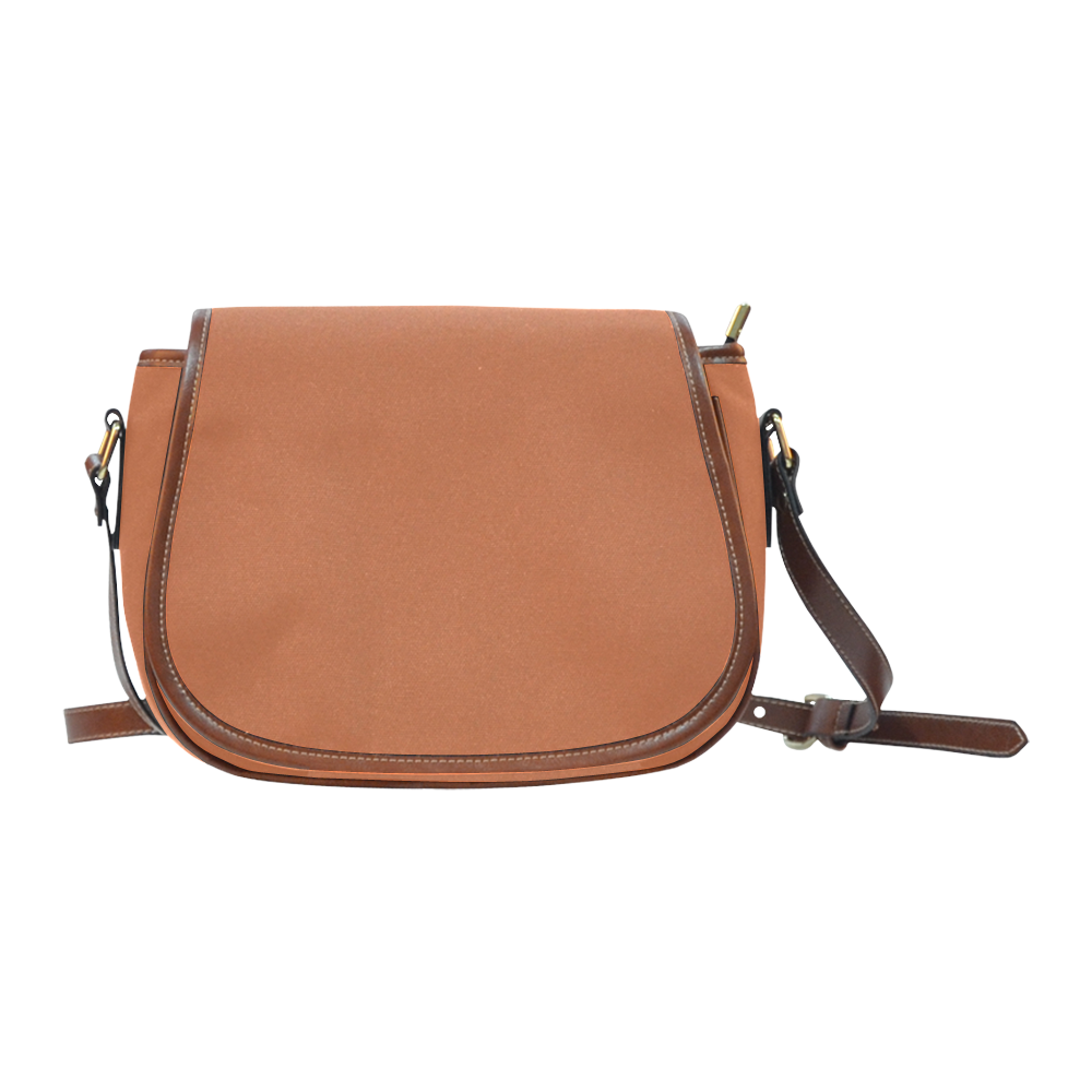 basic camel brown solid color Saddle Bag/Large (Model 1649)