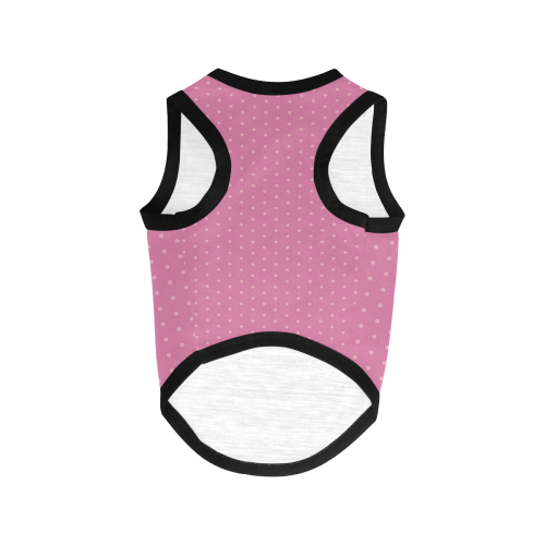 Polka Dotted Pink All Over Print Pet Tank Top