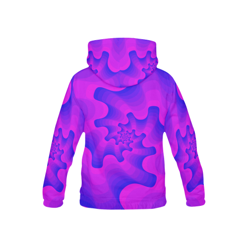 Rose blue shell spiral All Over Print Hoodie for Kid (USA Size) (Model H13)