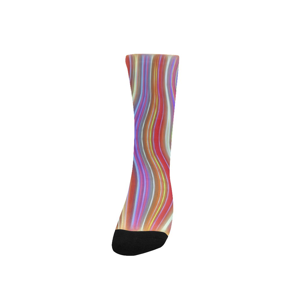 Wild Wavy Lines I Women's Custom Socks