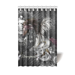 Aweswome steampunk horse with wings Shower Curtain 48"x72"