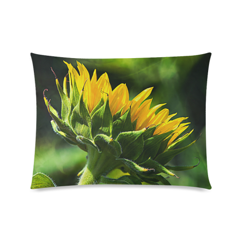 Sunflower New Beginnings Custom Picture Pillow Case 20"x26" (one side)