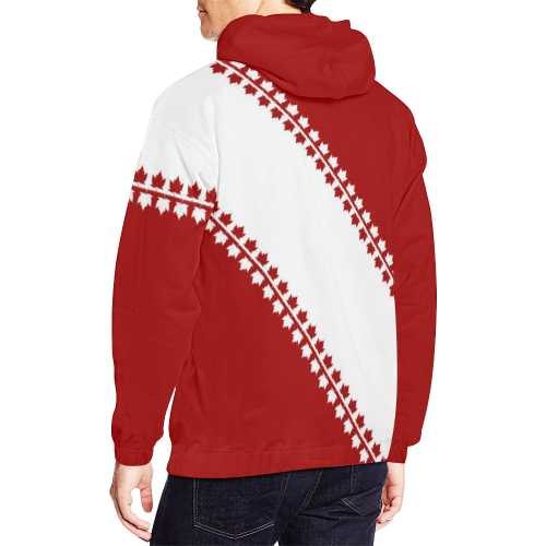 Classic Canada Hoodies Plus Sizes All Over Print Hoodie for Men/Large Size (USA Size) (Model H13)