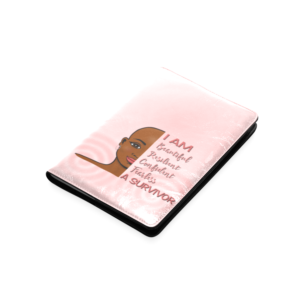 African American Survivor, Beautiful Bald, Black Woman, Pink Custom NoteBook A5