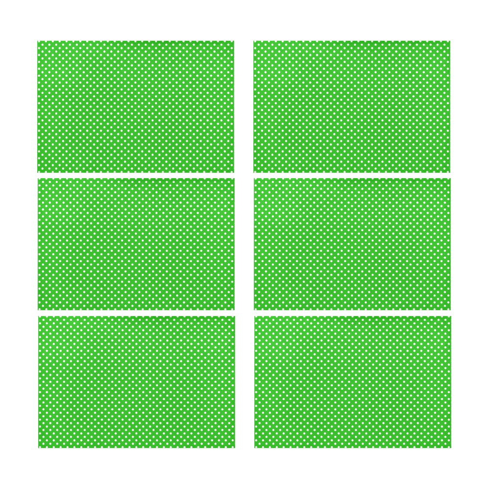 Green polka dots Placemat 12’’ x 18’’ (Set of 6)