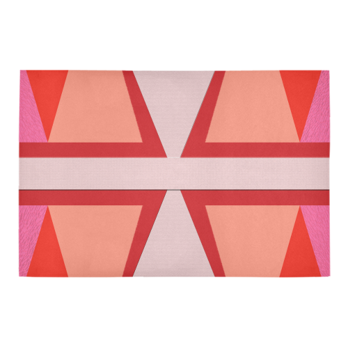 Shades of Red Patchwork Azalea Doormat 24" x 16" (Sponge Material)
